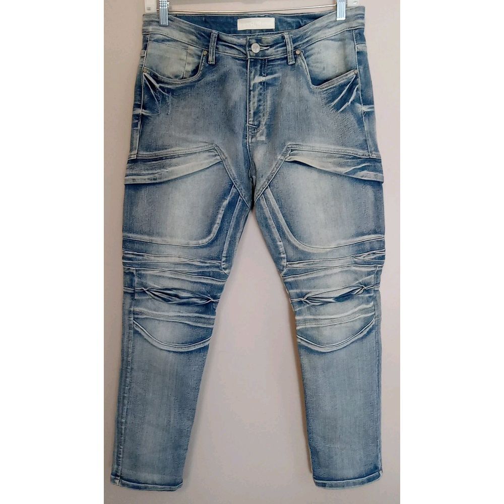 refinery republic men distressed Seam Design‎ Streetwear Denim Jeans Size 34x30
